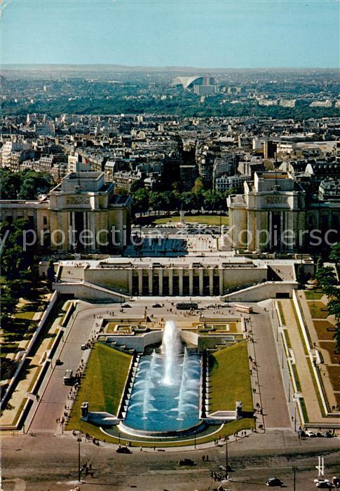 Paris 75 Le Trocadero vue aérienne