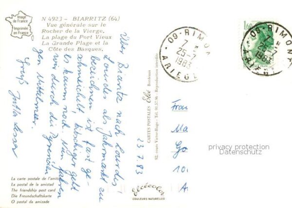 Biarritz Pyrenees Atlantiques Vue aérienne sur le Rocher de la Vierge – Bild 2