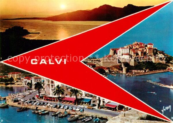 Calvi 2B Haute-Corse Crepuscule sur le Golfe Un coin du Port