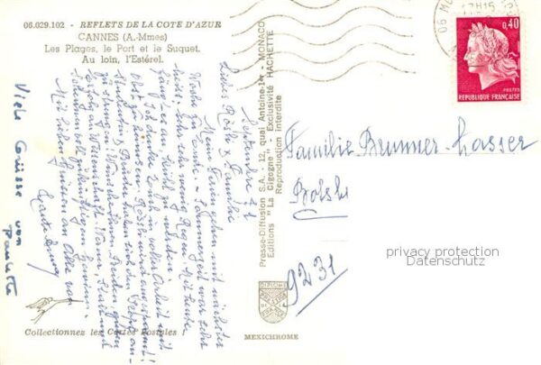 Cannes 06 Les Plages le Port et le Suquet Au loin – Bild 2