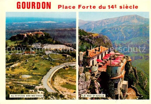 Gourdon  06 Alpes-Maritimes Vue aerienne Le nid d_Aigle