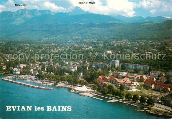 Evian-les-Bains 74 Panorama Blick gegen Mémises und Dent d