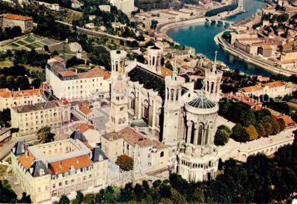 Lyon 69 Rhone Basilique de Fourviere Vue aerienne