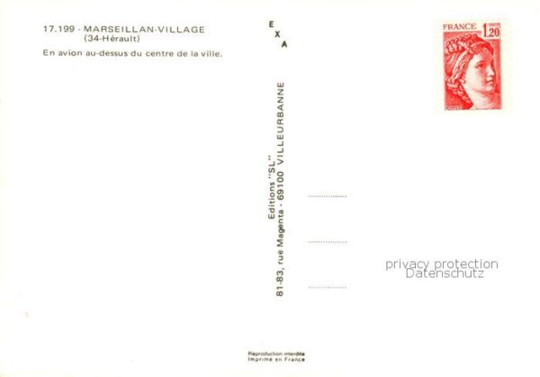 Marseillan  34 Herault En avion au dessus du centre de la vill – Bild 2