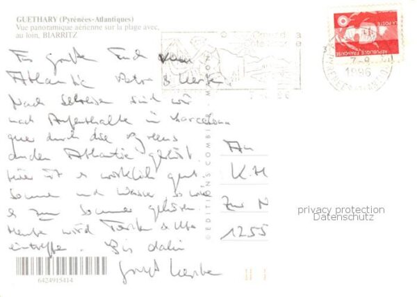 Guethary 64 Vue aérienne sur la plage avec au loin – Bild 2