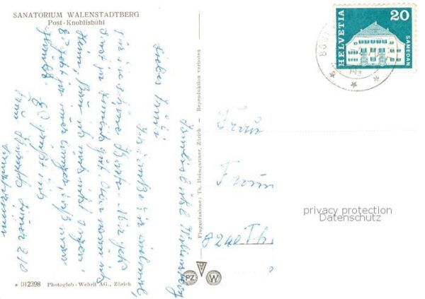 Knoblisbuehl Sanatorium Walenstadtberg – Bild 2