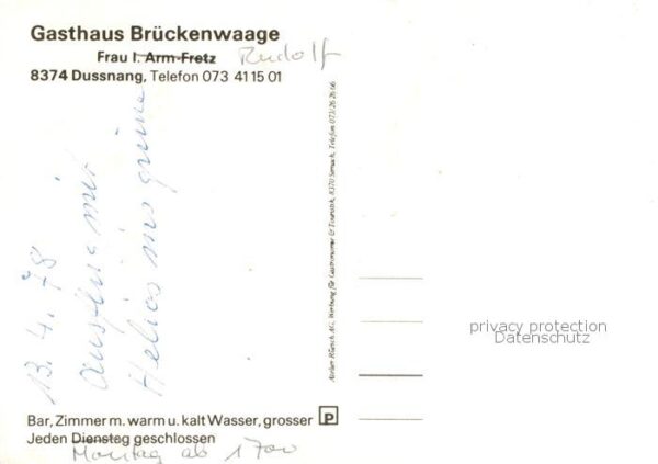 Dussnang TG Gasthaus Brückenwaage Gastraum Bar – Bild 2