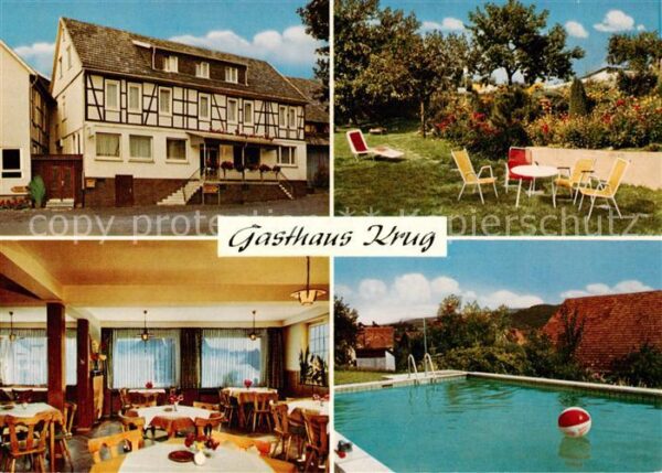 Grebault-Mesnil Gasthaus Pension Krug Garten Gaststube