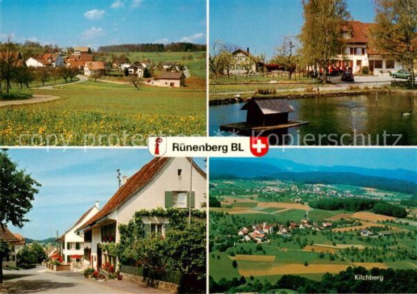 Ruenenberg BL Panorama Ortspartie Gasthaus Kilchberg