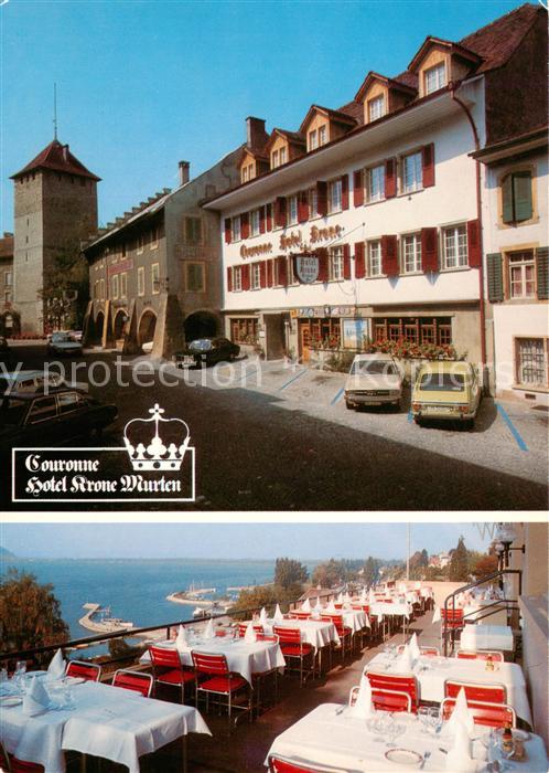Murten Morat FR Couronne Hotel Krone Terrasse