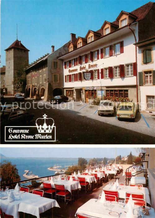 Murten Morat FR Couronne Hotel Krone Terrasse