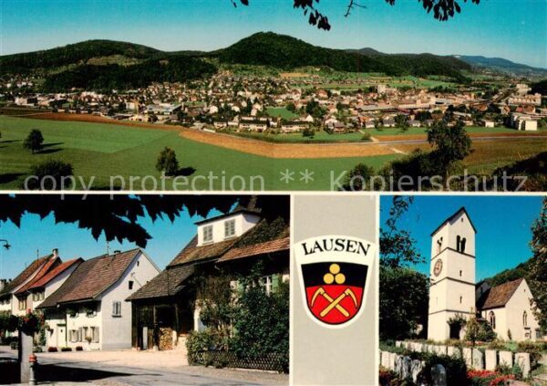 Lausen Panorama Ortspartie Kirche