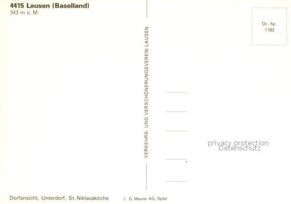 Lausen Panorama Ortspartie Kirche – Bild 2