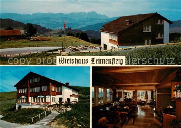 Haslen AI Wirtshaus Leimensteig Panorama Gastraum