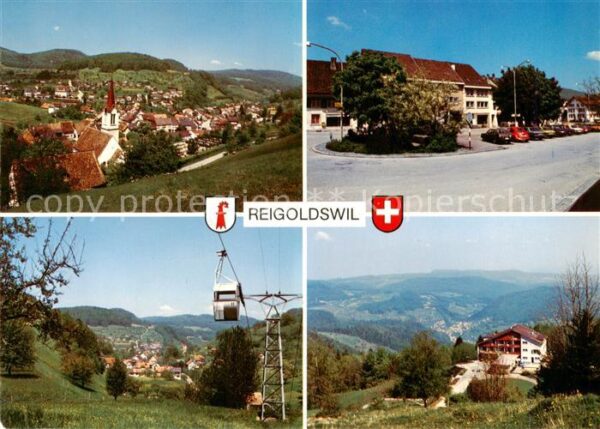 Reigoldswil Panorama Seilbahn Wasserfallen Dorfplat
