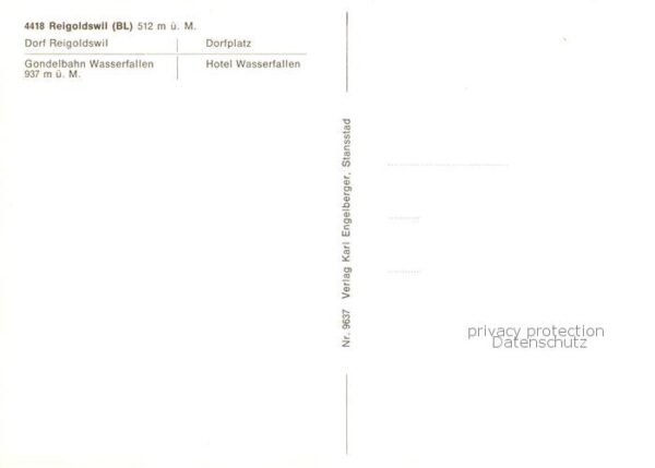 Reigoldswil Panorama Seilbahn Wasserfallen Dorfplat – Bild 2