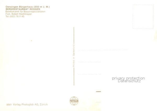 Oensingen Bergrestaurant Roggen Fliegeraufnahme – Bild 2