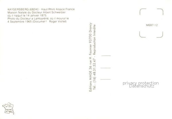 Kaysersberg 68 Haut Rhin Maison natale du Docteur Schweitzer Por – Bild 2