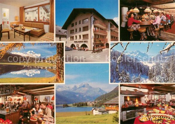 Silvaplana GR Rustikale Restaurants Albana Winterpano