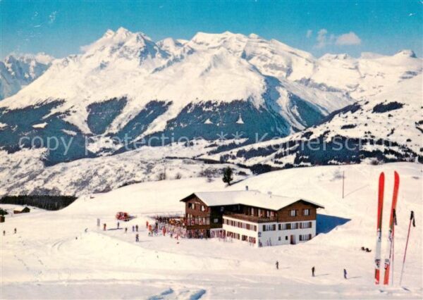 Surcuolm Bergrestaurant Cuolm Sura Winterpanoram