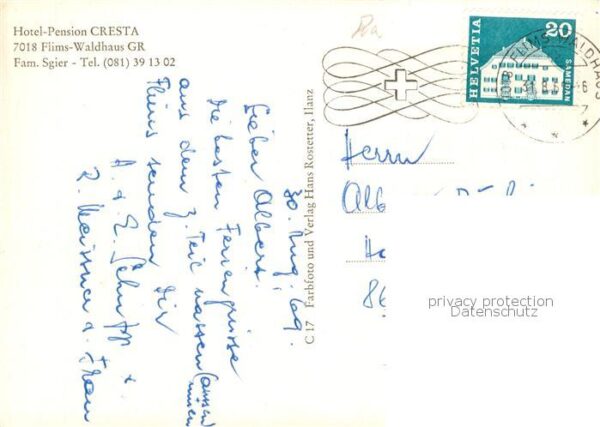 Flims Waldhaus Hotel Pension Cresta – Bild 2