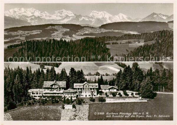 Moosegg 980m Emmental BE Kurhaus Moosegg mit Alpenblick