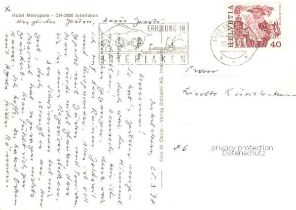Interlaken BE Hotel Metropole – Bild 2