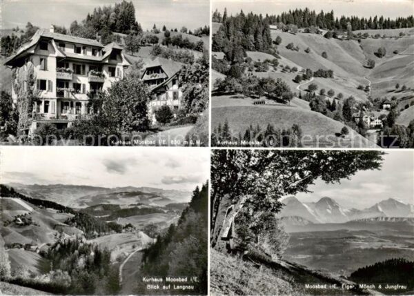 Moosbad Emmenmatt BE Kurhaus Panorama Blick auf Langnau Eige