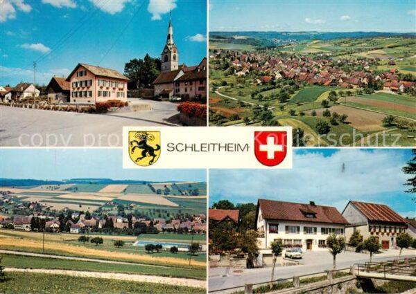 Schleitheim SH Ortsansicht mit Kirche Panorama Gasthau
