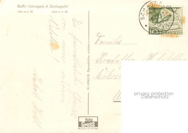 Schwaegalp AR mit Schwebebahn und Säntis – Bild 2