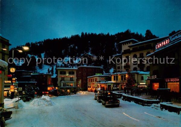 St Moritz GR Ortspartie bei Nacht