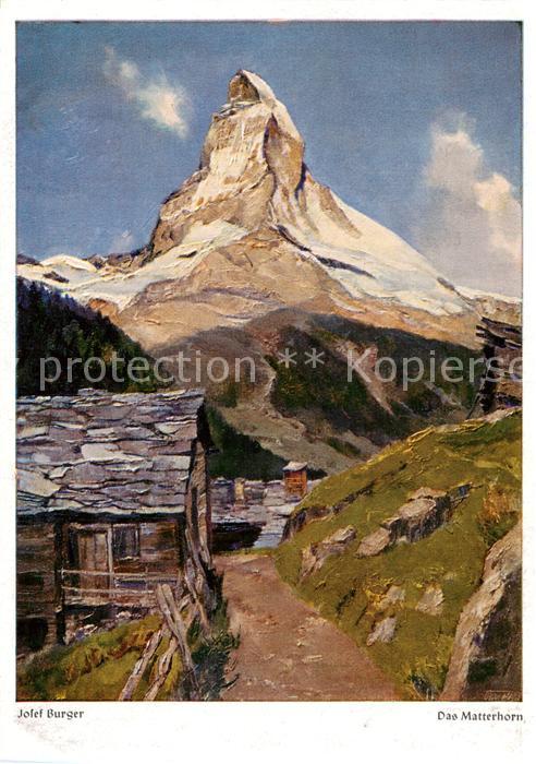 Zermatt VS Matterhorn Künstlerkarte