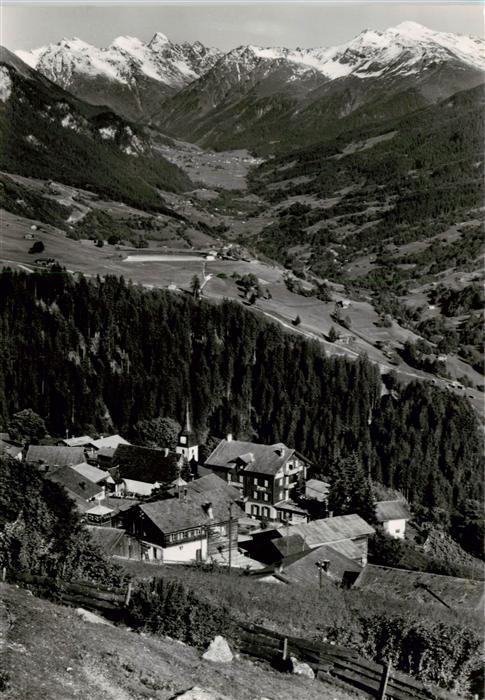 Pany-Luzein GR Panorama Blick gegen Klosters und die S