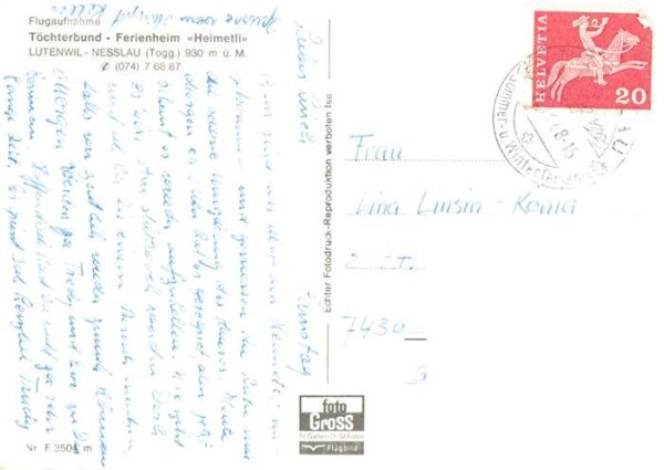Neu St Johann Nesslau SG Fliegeraufnahme – Bild 2