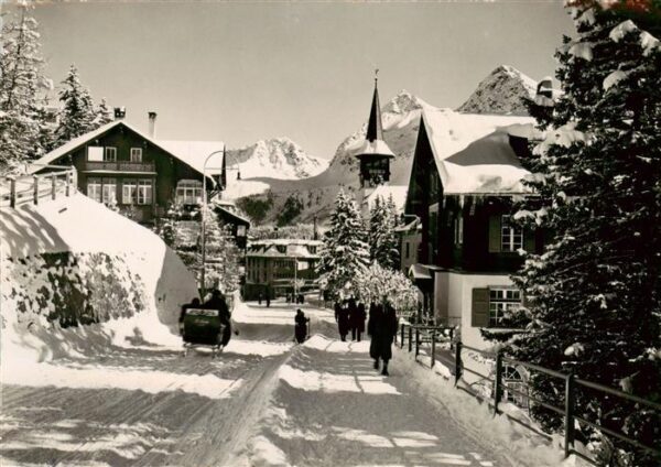 Arosa GR Dorfstrasse im Winter
