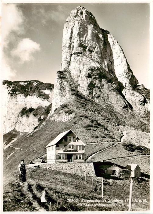 Staubern 1794m IR Berggasthaus Staubern mit Staubernkanze