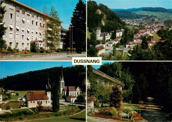Dussnang TG mit Kneipp Kurhaus Panorama Kirche Park
