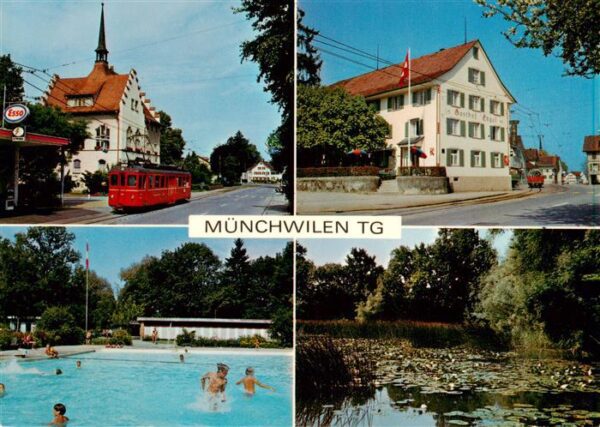 Muenchwilen TG Strassenbahn Gasthof Engel Schwimmbad S