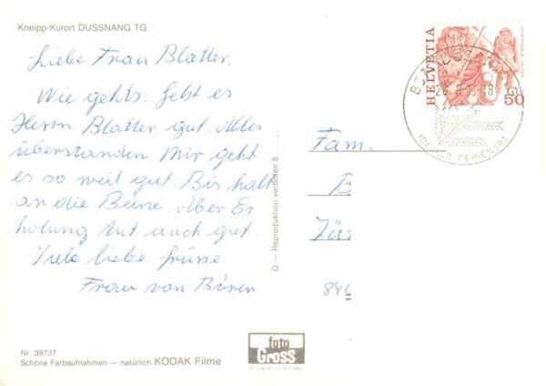 Dussnang TG Kurhaus Kapelle Kirchen Fliegeraufnahme – Bild 2