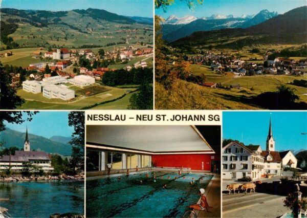 Nesslau SG und Neu St Johann Panorama Hallenbad Ki