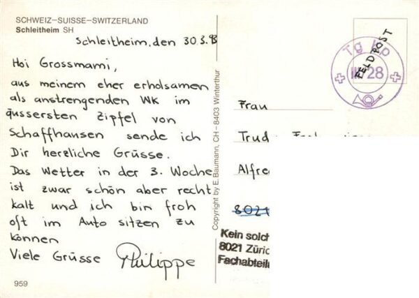 Schlaathe Schleitheim SH Panorama Fachwerkhäuser Ortspartie – Bild 2