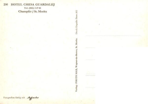 Champfer Graubuenden Hotel Chesa Guardalej Seepanorama Teila – Bild 2