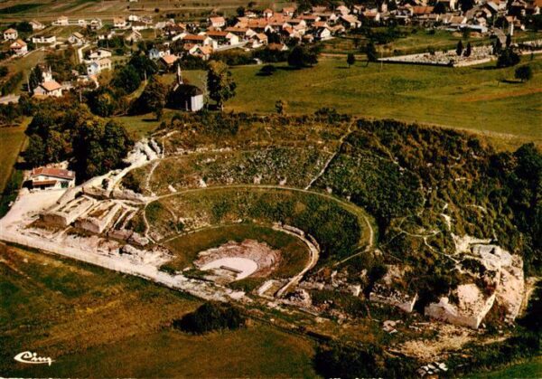Mandeure Le Théâtre Romain vue aérienne