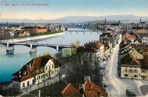 Basel BS Die drei Rheinbrücken
