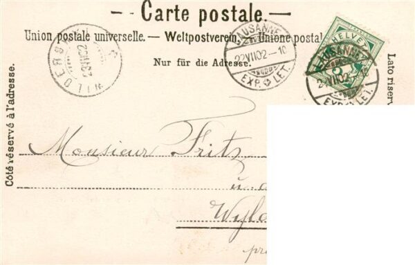 Lausanne VD Vue prise du Calvaire – Bild 2