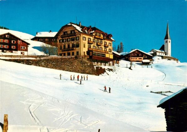 Tenna GR Hotel Alpenblick Kirche