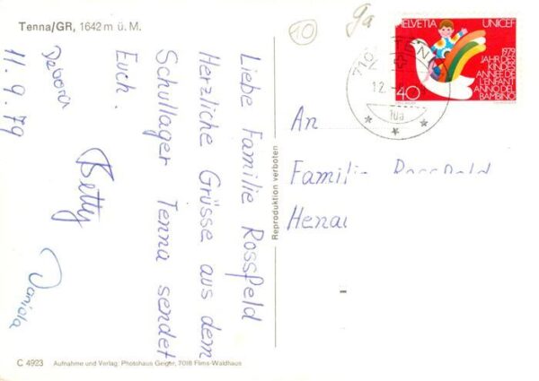 Tenna GR Hotel Alpenblick Kirche – Bild 2