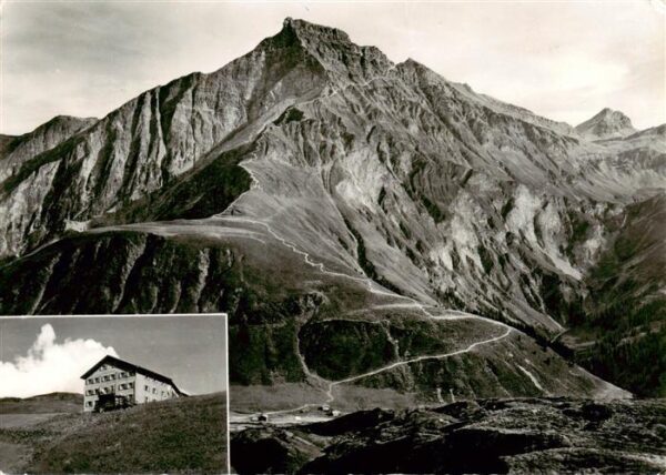 Glas Tschappina GR Panorama Piz Beverin Berggasthaus