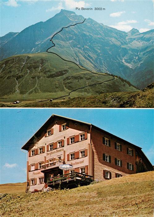 Glaspass Tschappina Piz Beverin Berggasthof Pension Beverin