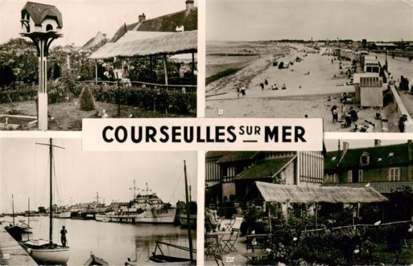 Courseulles-sur-Mer 14 Calvados La pittoresque cour champetro du cafe d